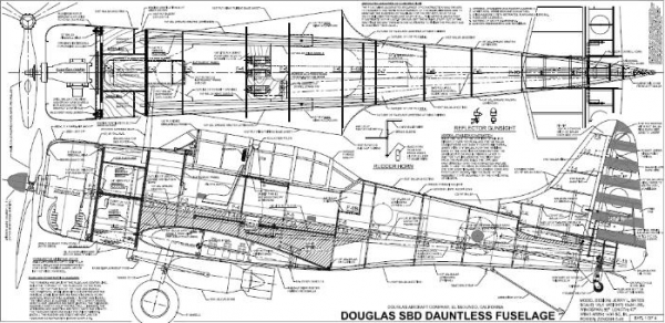 Douglas SBD Dauntless / A-24Banshee 1/4 Plans